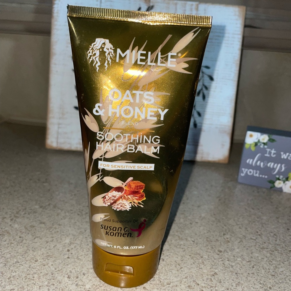 Mielle Oats & Honey Soothing Hair Balm 6 oz | Sensitive Scalp • New/Unopened